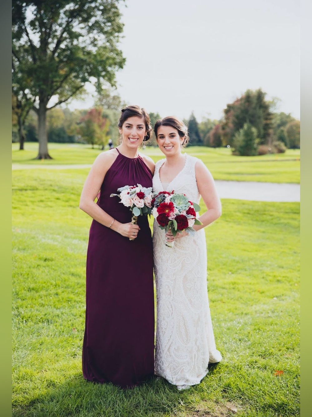 Dessy Merlot Bridesmaid Dress